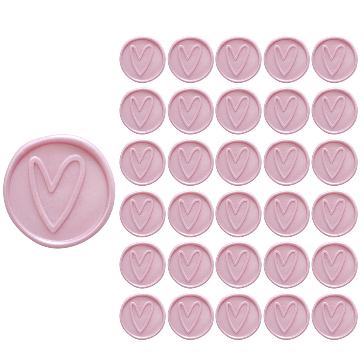 Wrapables Adhesive Wax Seal Stickers for Envelopes, Wedding Invitations, Christmas Packages, Gifts, Parties (30pcs)